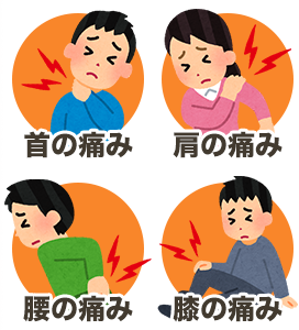 肩の痛み 首の痛み 腰の痛み膝の痛み